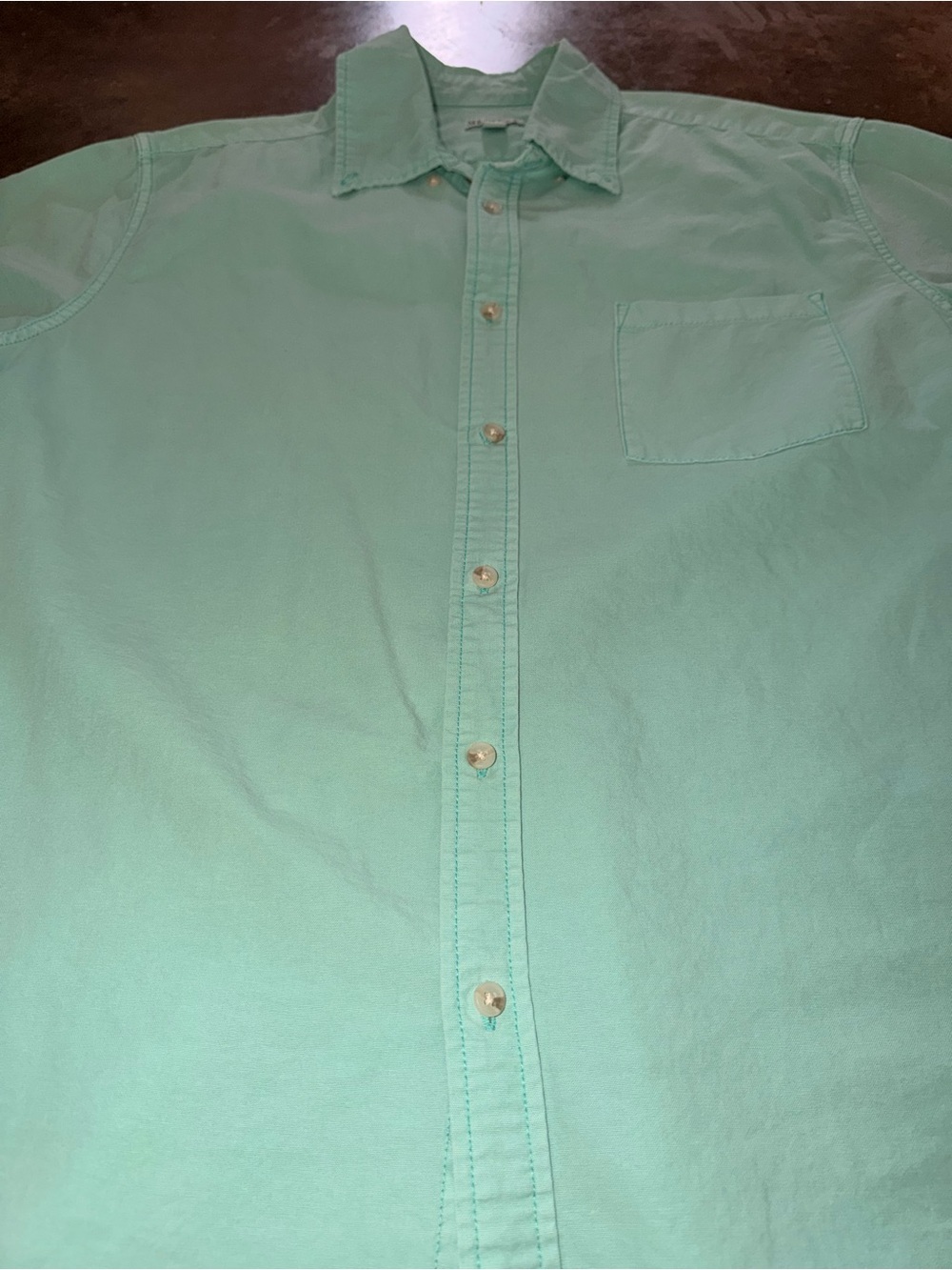 Merona Mint Green Short Sleeve Button Down Shirt Men XL NWOT - Picture 4 of 7